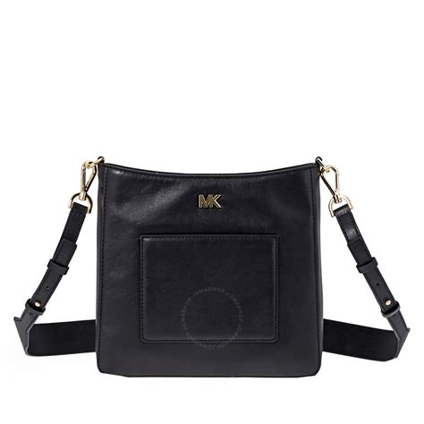 Michael Kors Gloria Leather Messenger Bag In Black 